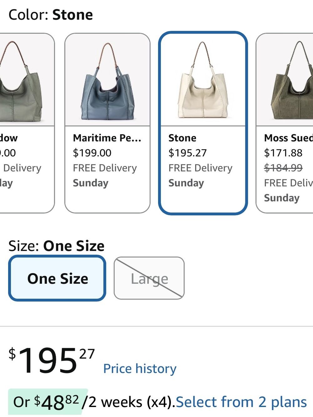 The Sak Los Feliz Large Tote In Stone White Leather Hobo Tote Bag - Picture 8 of 8